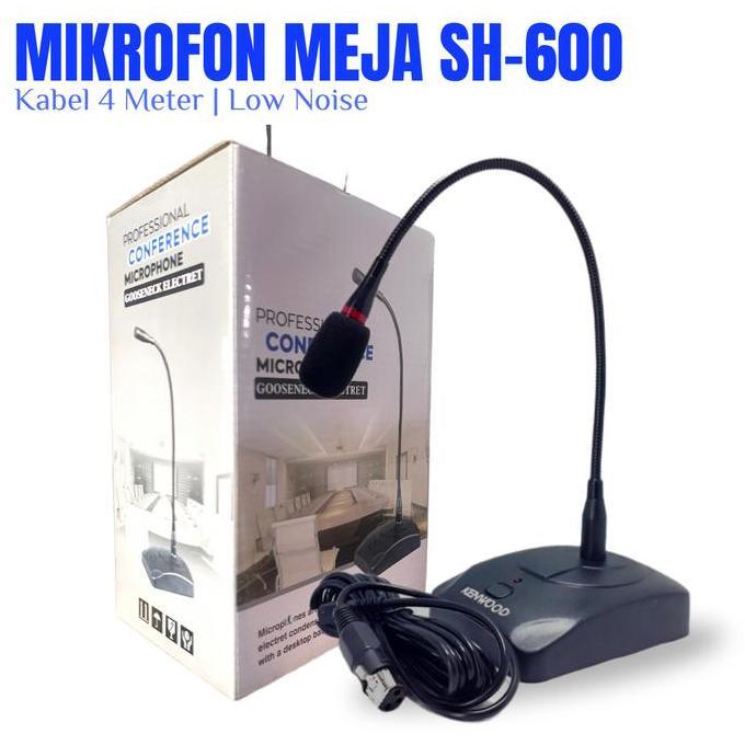 Microphone Meja Mic Podium Mic Mimbar Microphone Kabel Sh-600 Conference Microphone Low Noise Mic Me