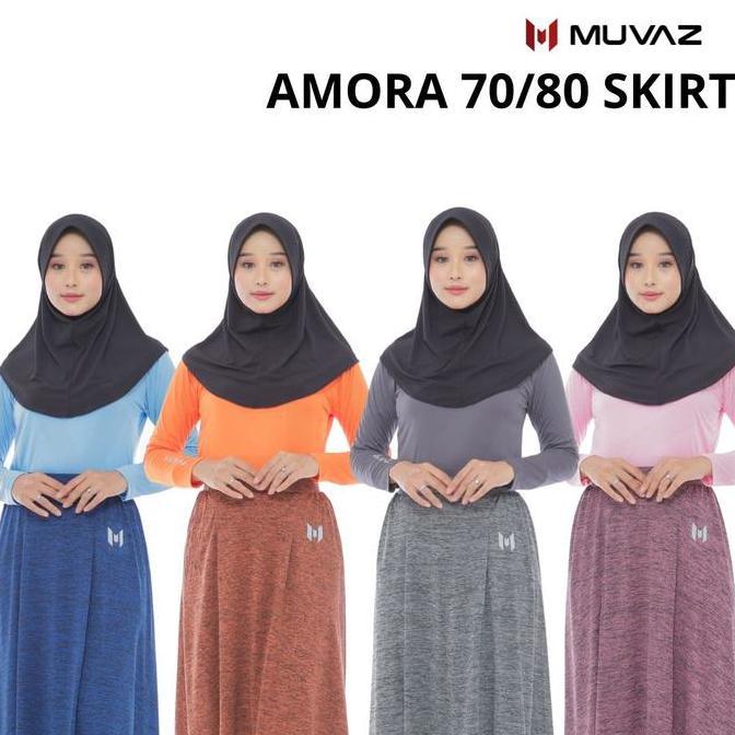 Muvaz Amora80 Skirt - Rok Olahraga Wanita Dryfit Panjang 80cm