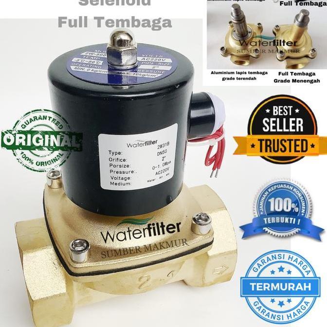 Selenoid Valve 2 Inch Full Tembaga Murah