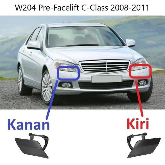 Cover Nozzle Washer Tutup Towing Lampu Bumper Mercedes W204 C200 High Quality