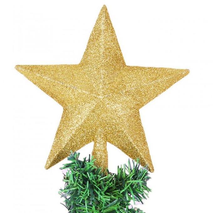Hiasan Top Bintang Pohon Natal Gold Glitter Extra Besar bintang natal aksesoris natal dekorasi natal