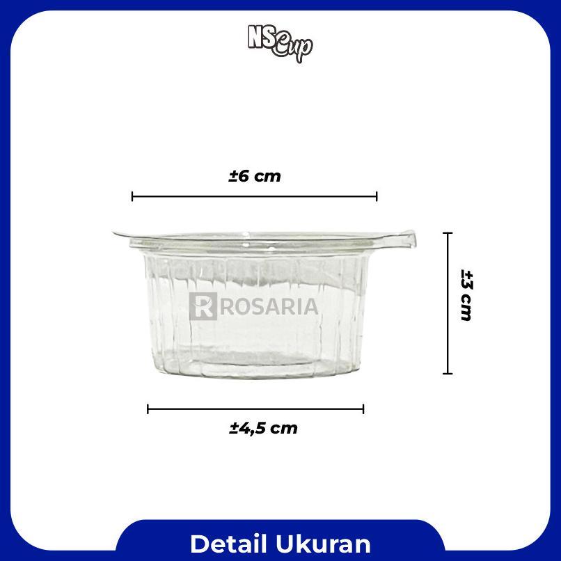 Ns Cup 60 Ml Cup Puding Mika Jelly Sauce Tutup Sambung Stock