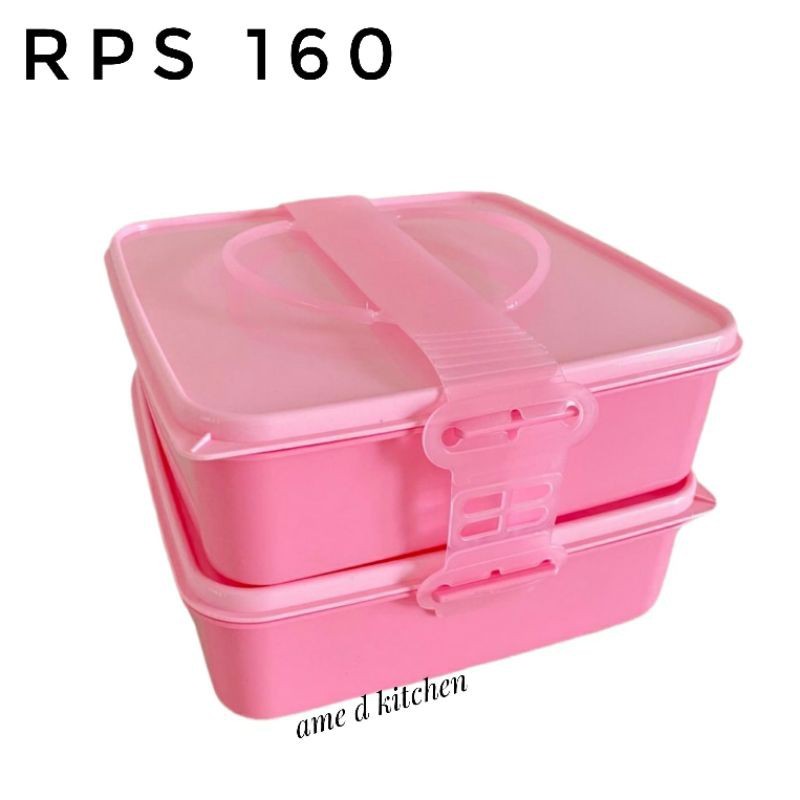 Premium Rantang Piknik Pink Susun 2 Golden Lemon Rps 160-2