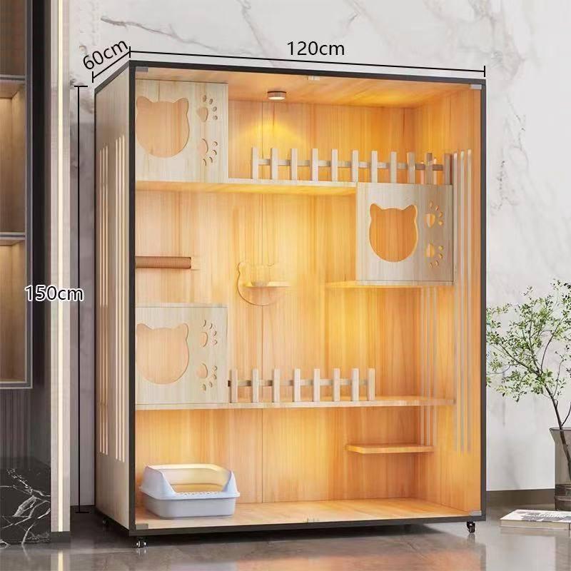 Rumah Kucing Mewah Kandang Kucing Rumah Kucing Kayu Tahan Gores Vila Kucing Kandang Kucing Yang Eleg