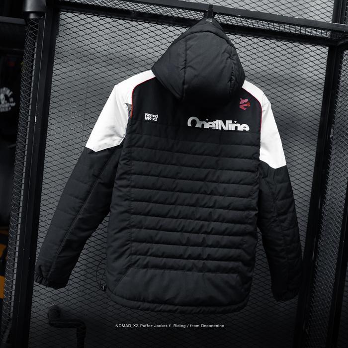 Oneonenine Ksr Jaket Puffer Nomad X3 Black White Series - Jaket Gelembung Motor Sport Terlaris Best 