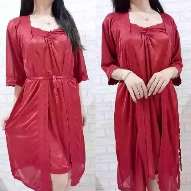 Promo Hampers Lingerie Set Wanita / Baju Tidur Lingerie Satin / Kado Pernikahan Dan Seserahan / Hamp