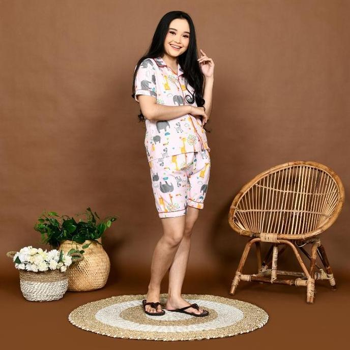 Promo CUCI GUDANG Piyama Wanita HP ( M, L, XXL ) Bahan Katun / Setelan Baju Tidur Dewasa Celana Pend