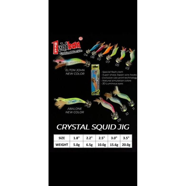 Best Seller Squid Jig Ichiban Crystal