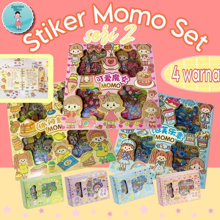 Terlaris Stiker Box Momo Baru/Stiker Momo Seri 2/Momo Stiker New Series/Stiker Momo Girl Korea Isi 1