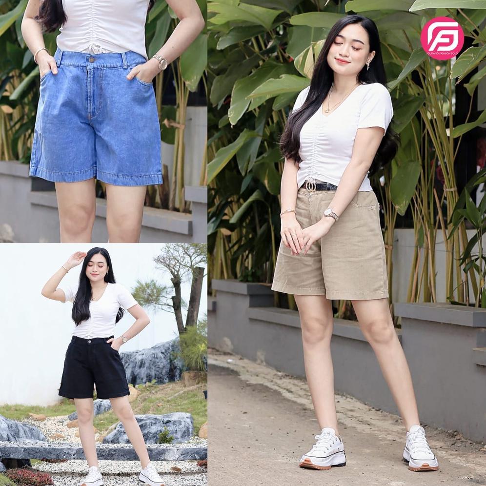 celana jeans pendek-celana pendek jeans wanita terbaru - hotpant jeans wanita kekinian-celana hotpan