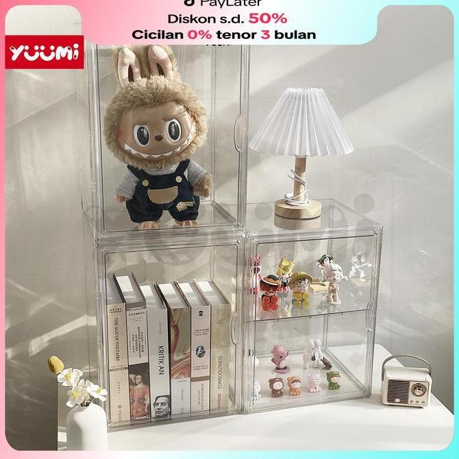 YUUMI Kotak Penyimpanan Akrilik Transparan Ukuran Ekstra Besar untuk Figure/ Mainan/ Anime/ Dunia Du