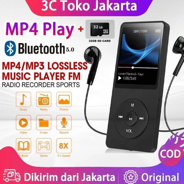febylaran - mp4 player bluetooth mini 1.8 inch radio fm free 32gb usb