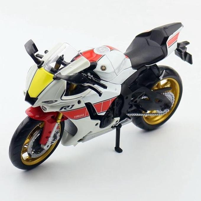 TWH MAINAN DIECAST YAMAHA YZF-R1M DIECAST MOTOR SKALA 1:12 PREMIUM KOLEKSI HADIAH