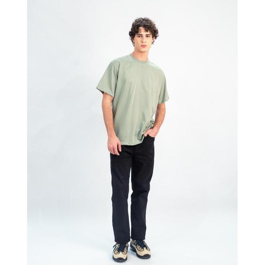 Bara_Vans - Erigo T-Shirt Contrast Stitch Vaiasu Sage Kaos Hijau Sage Pria Wanita