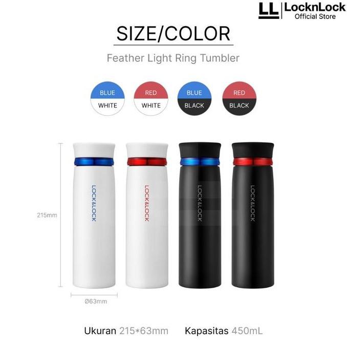 Terlaris Lock&Lock Feather Ring Vacuum Tumbler 450Ml Termos Air Minum Hot And Cool Lock And Lock Loc