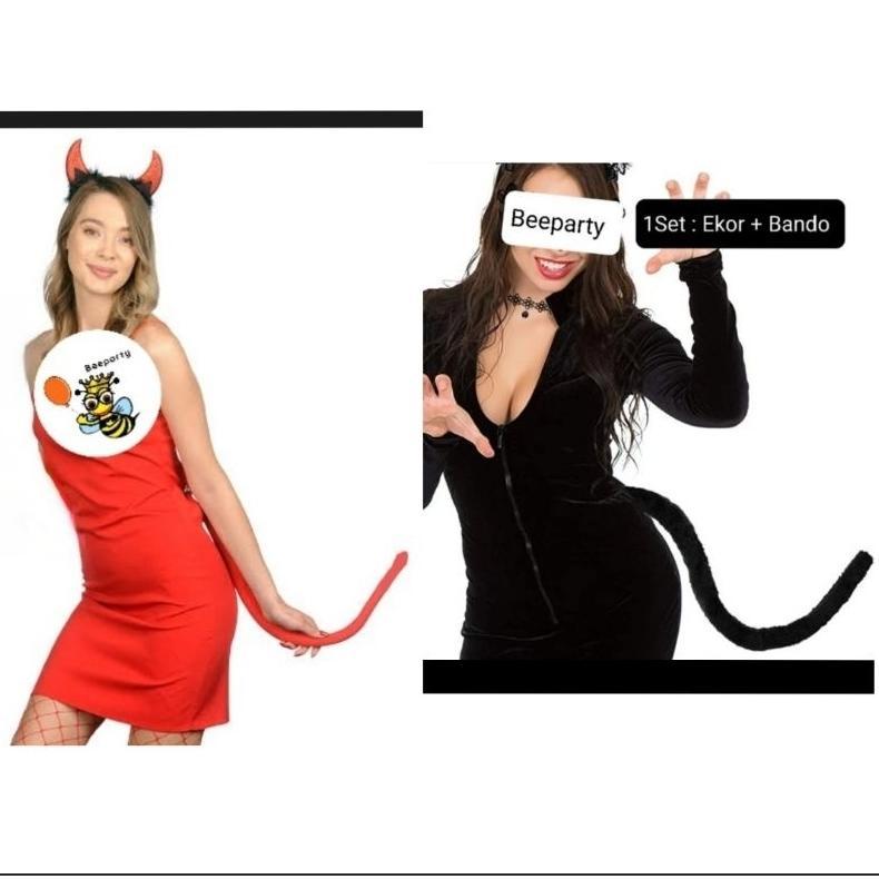 Aksesoris Halloween Ekor Setan Ekor Kucing / Ekor Devil Cosplay Kostum Halloween Promo