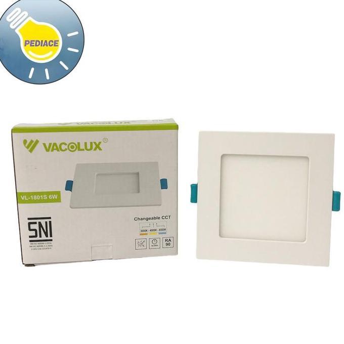 Lampu LED Panel Light 6W VACOLUX Kotak Tanam / Inbow Changeable CCT
