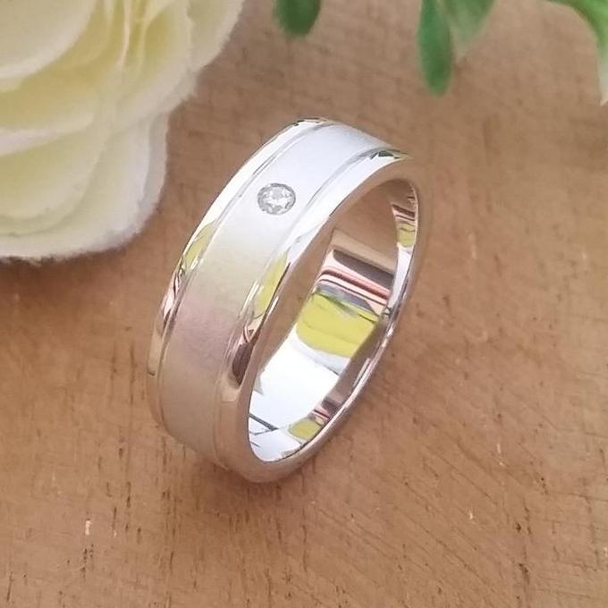 Cincin Palladium 10% Simple, Cincin Nikah, Cincin Kawin -ZJPD010110