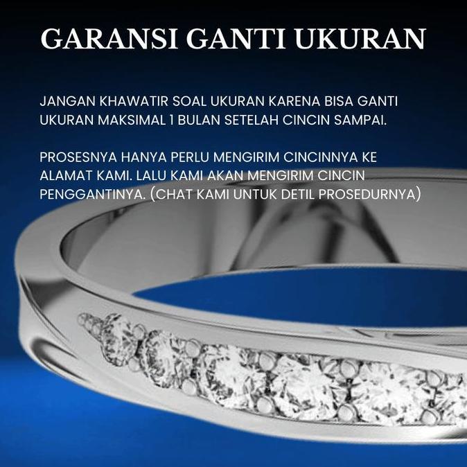 Cincin perak lamaran tunangan nikah couple lapis emas putih/platinum