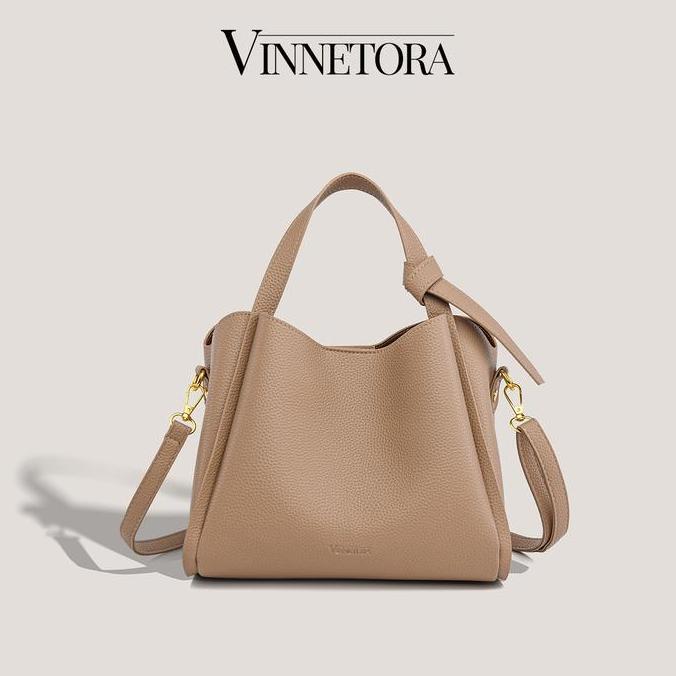 VINNETORA Tas Selempang Wanita Tas Tangan Wanita Tas Kondangan Kulit Jeruk Korean Style Elegan
