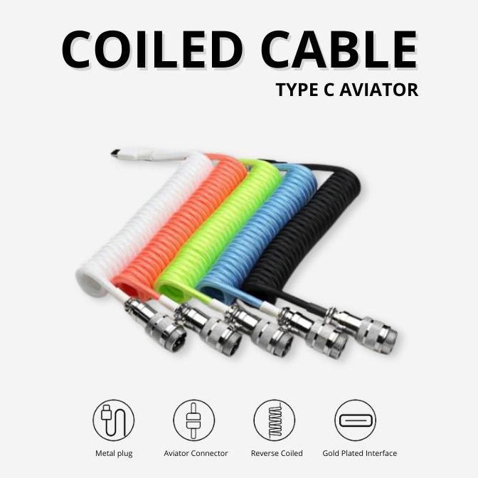 Coiled Cable Type C Aviator Mechanical Keyboard Premium