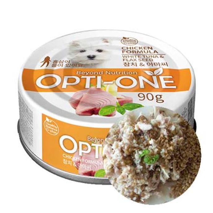 Opti-One Dog Chicken & White Tuna, Flaxseed 90gr