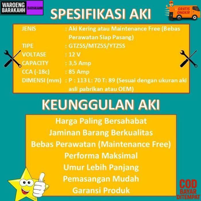 Promo Aki Original Motobatt Beat, Scoopy, Vario 110