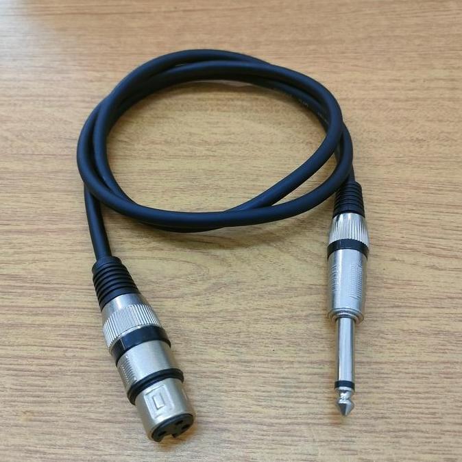 Kabel Audio Mixer Mic Jack XLR Canon Cewe To Jack Akai Mono 6.5mm