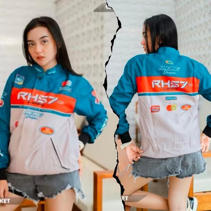 Rh57 Jaket Racinghell Nascar Terbaru Bahan Parasut Jkncr 029 Free Stiker Terlaris Best Quality 100% 