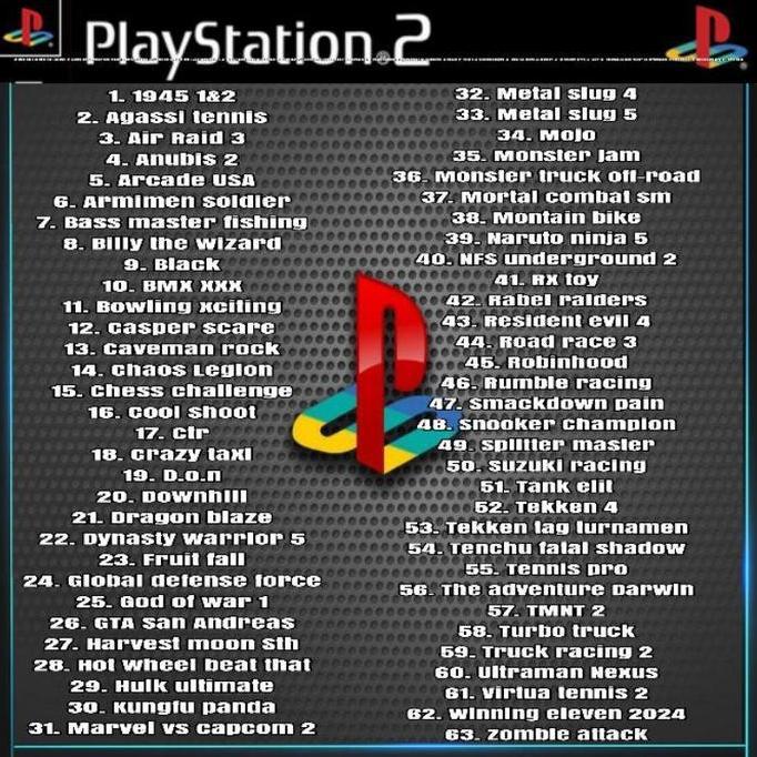 flashdisk PS2 full game 32gb