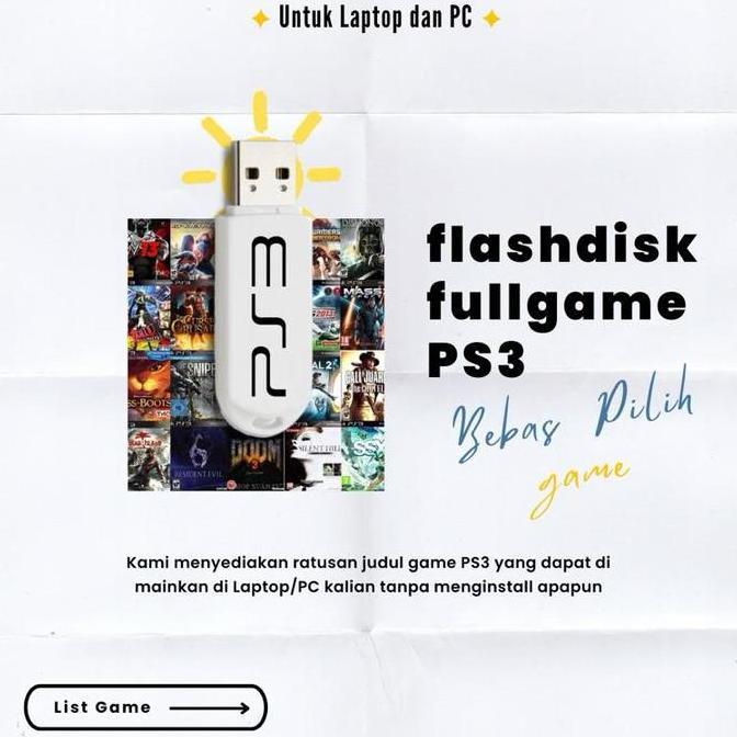 Flashdisk Laptop & PC berisi game PS3