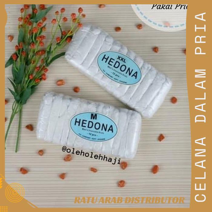 HEDONA CELANA DALAM KERTAS SEKALI PAKAI ANTI BAKTERI / DISPOSABLE PANTIES HEDONA PERIA ISI 12 GRATIS