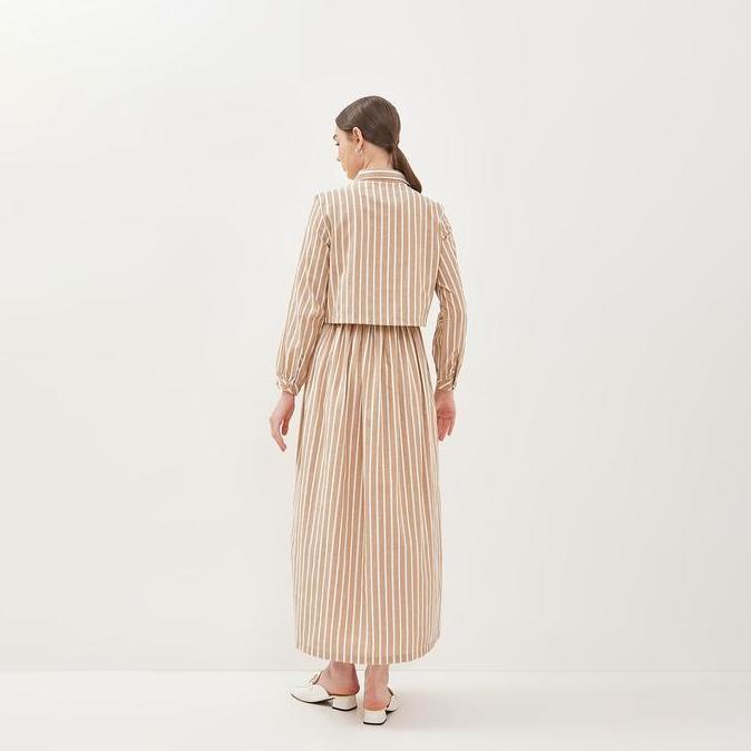 GRAPHIS Double Layer Stripes Maxi Dress