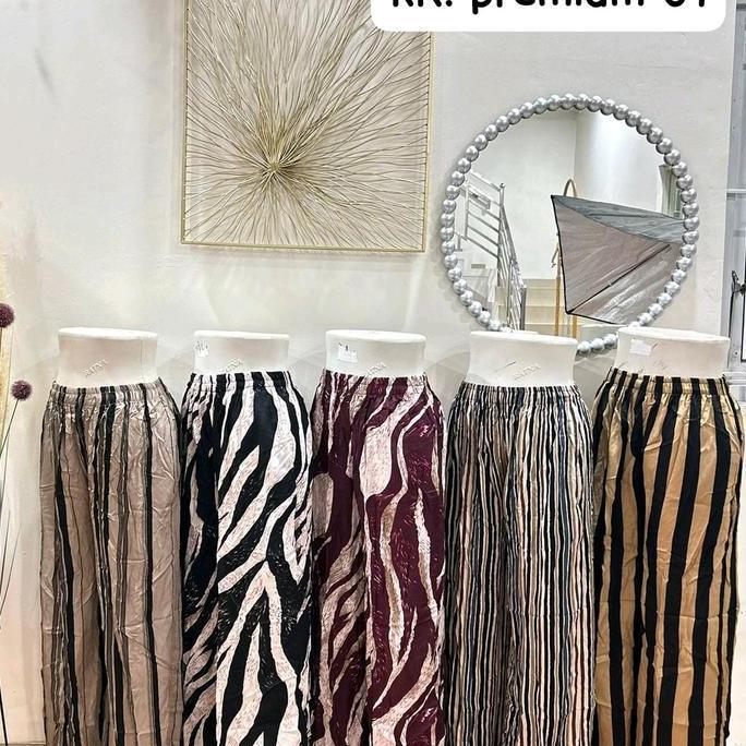 autumn outfit CELANA KULOT RAYON PREMIUM PAKET HEMAT 3PCS PANJANG Wanita kulot wanita zebra pinggang