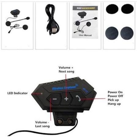 New- BT12 HEADSET BLUETOOTH HELM BT12 WIRELESS ALTERNATIF INTERCOM ORIGINAL