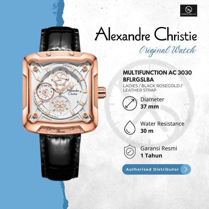 Jam Tangan Wanita Alexandre Christie AC 3030 Orinal - Black Rose
