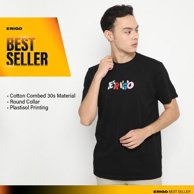 Erigo T-Shirt Vintage Gang Black - Kaos Hitam Pria & Wanita