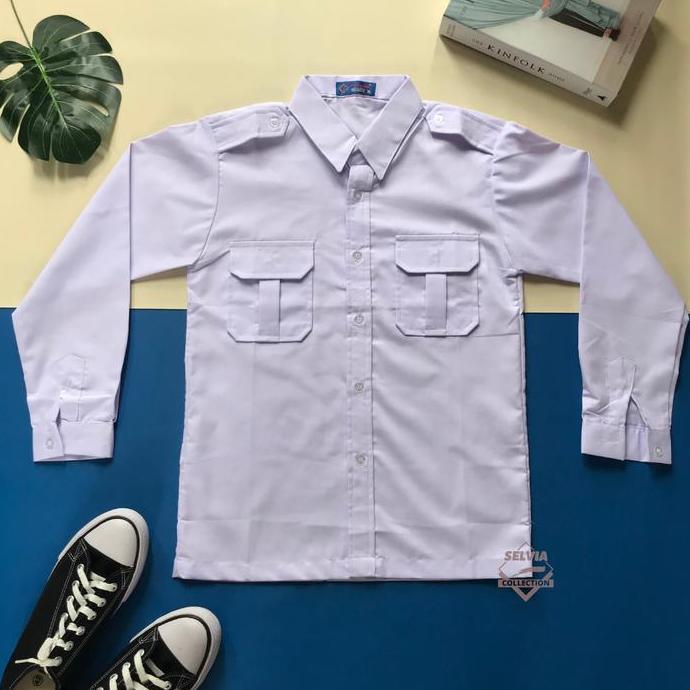 Baju Paskibraka/PDL Putih Panjang Merek Seragam