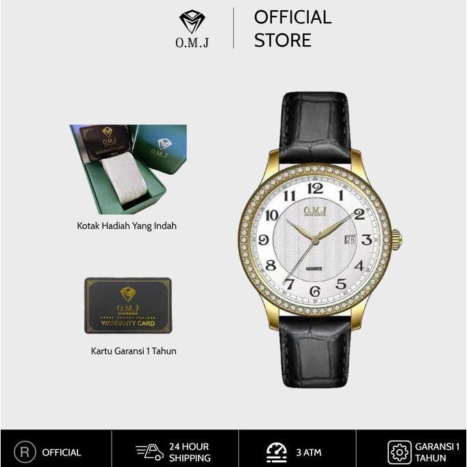 OMJ Watch F007 Jam Tangan Wanita Orinal Terbaru 3ATM Anti Air Fashion Simple Santai Elegant Luxury Q