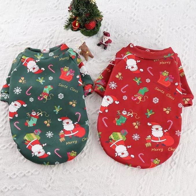 Baju sweater natal anjing kucing kecil besar pet dog christmas costume