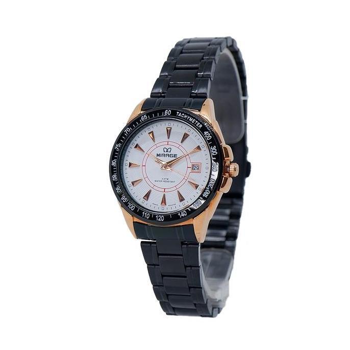 Mirage Watch - Official Jam Tangan Wanita Mirage 7614L Hitam Rosegold Sports Watch Orinal Tahan Air 