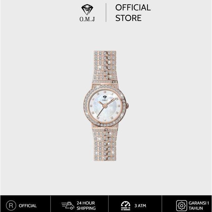 OMJ Watch F060 Jam Tangan Wanita Orinal Terbaru 3ATM Anti Air Fashion Simple Santai Elegant Luxury Q