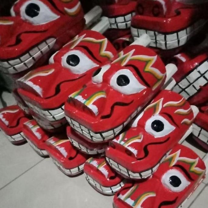 bantengan kepruk / barongan caplok anak-anak bahan kayu