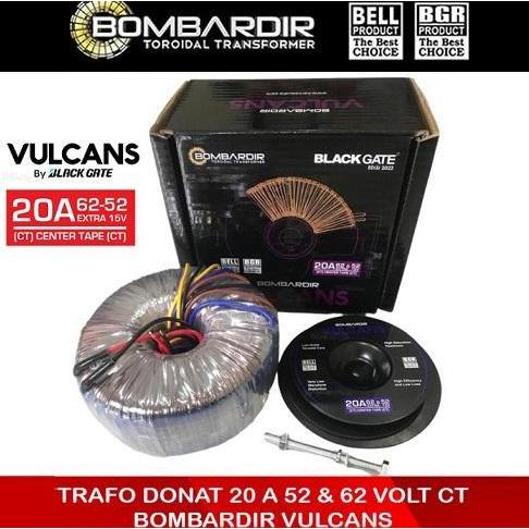 TRAFO VULCANS 20A CT 62V & 52V TRAVO VULCAN TOROID TORODIAL MURNI 20Amper A DONUT EXTRA CT 15V 62V-5