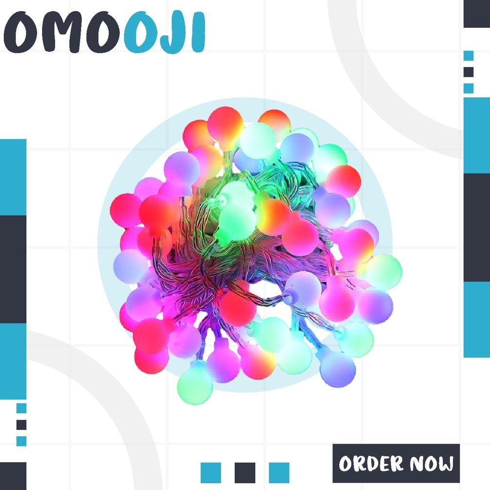 Srikandibutik Omooji - E007 Lampu Tumblr 7 Meter Bola Anggur Hias Dekorasi Natal Tumbler Model Bulat