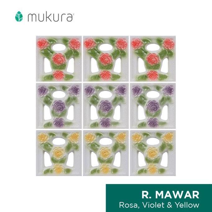 Promo Roster Keramik Mukura Pagar Roster Bunga Mawar 20x20cm Diskon