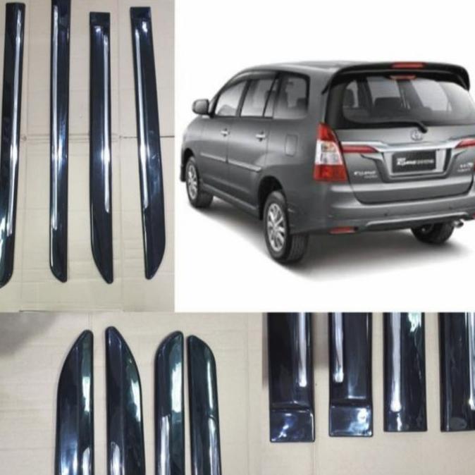 Toyota List Body Samping Mobil Grand Innova 2012-2015 Model Tempel Lem Perekat 3M Bahan Abs Hitam Pu