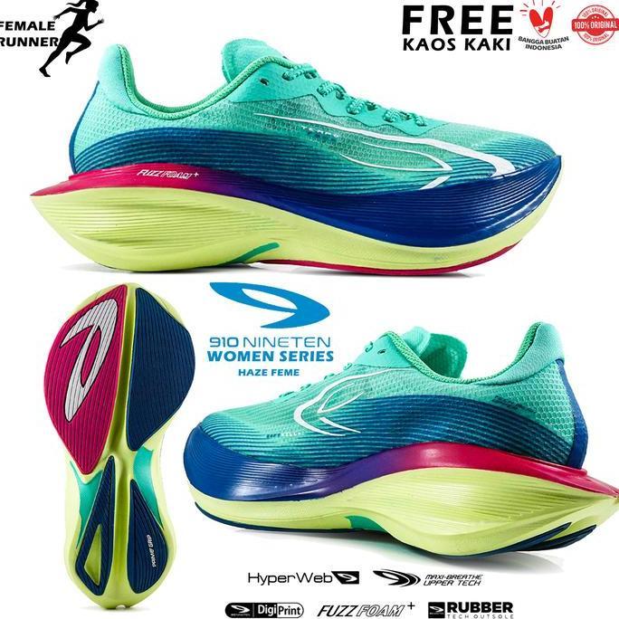 Sepatu Lari Wanita 910 Nineten Haze Tempo Feme Original Sepatu Running Khusus Wanita Perempuan Merk 