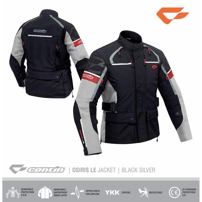 CONTINMOTO JAKET MOTOR TOURING ADVENTURE PROTEKTOR CONTIN OSIRIS LE - SILVER ORIGINAL DAN TERPERCAYA