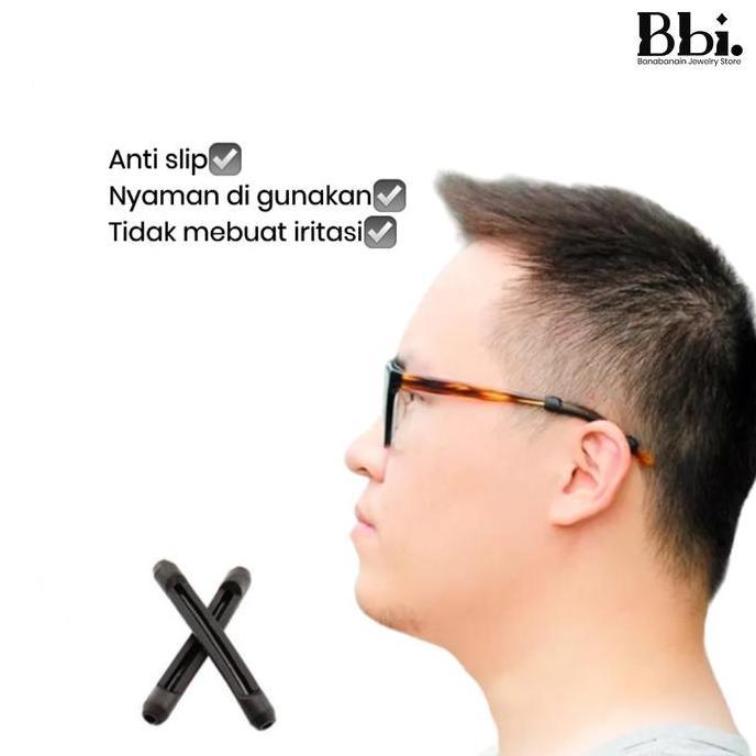 Penyangga Telinga Batang Kacamata KCAPJG Glasses Hitam